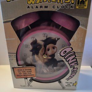 wacky wakers alarm clock oink sounds time farm pink 2